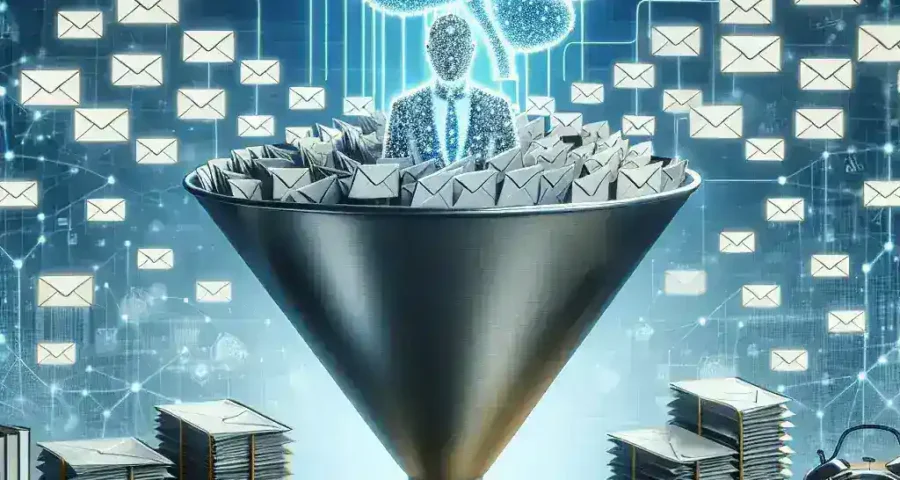 "AI-powered email sorting tool interface showcasing inbox organization and productivity features for efficient email management."